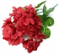 Sztuczny Bukiet Czerwonych Kwiatów Pelargonii 34 cm