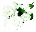 Sztuczny Bukiet Białych Kwiatów Pelargonii 34 cm