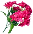Sztuczny Bukiet Różowych Kwiatów Pelargonii 34 cm