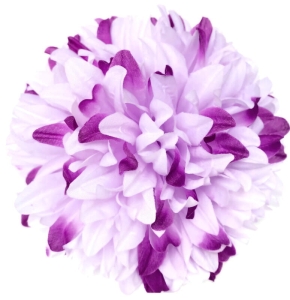 Chryzantema Główka Biało Różowa 6 Cali Kwiat Sztuczny