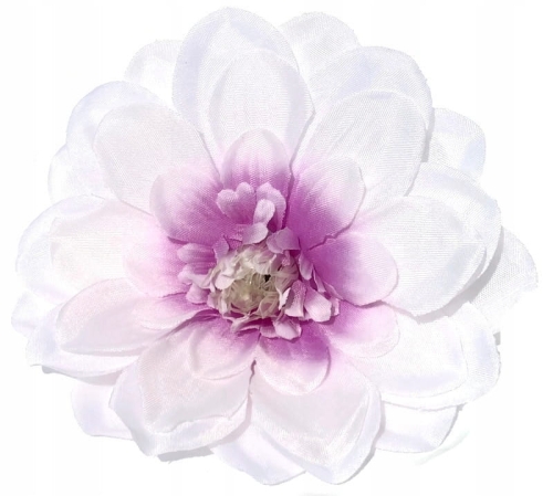 dalia biało różowa wyrobowa główka sztuczne kwiaty