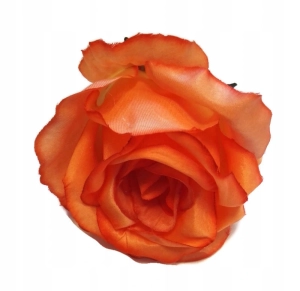 Sztuczny Kwiat Róży Główka Pomarańczowa 11 cm