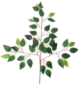 Liść Benjamin Zielony Gałązka Dekoracyjna 60 cm Kwiat Sztuczny