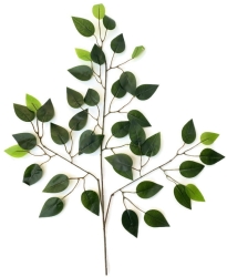 Liść Benjamin Zielony Gałązka Dekoracyjna 60 cm Kwiat Sztuczny