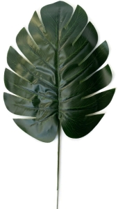 Liść Zielony Monstera Premium 34 cm Gałązka Dekoracyjna Sztuczne Kwiaty