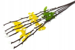 Bukiet Bazie Wielkanoc 6 Gałązek Ozdoba Sztuczne Kwiaty