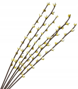 Bukiet Bazie Wielkanoc 6 Gałązek Ozdoba Sztuczne Kwiaty