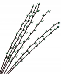 Bukiet Bazie Wielkanoc 6 Gałązek Ozdoba Sztuczne Kwiaty