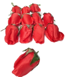 Róża Czerwona Główka 12 Sztuki Kompozycja Sztuczne Kwiaty