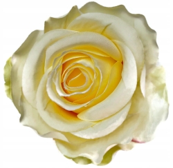 Róża Żółta Kwiat Sztuczny Główka Wyrobowa 9 cm