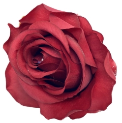 Róża Czerwona Kwiat Sztuczny Główka Wyrobowa 9 cm