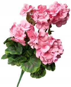 Bukiet Pelargonia Różowa Premium Kwiat Sztuczny