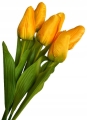 Sztuczne Tulipany Bukiet Kwiatów Żółtych 6 Gałązek Dekoracja Wiosenna