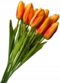 Bukiet Pomarańczowych Tulipanów 12 Gałązek Ozdoba Sztuczne Kwiaty Jak Żywe