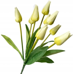 Sztuczny Bukiet Tulipanów Białych 9 Kwiatów Wiosna