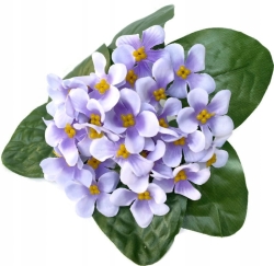 Bukiet Prymulka Biało Fioletowa Wiosna Kwiaty Sztuczne