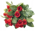 Sztuczny Bukiet Czerwonych Róż 14 Główek Premium Kompozycja Do Wnętrz