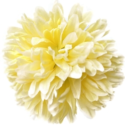 Chryzantema Główka Jasnożółta 7 Cali Kwiat Sztuczny