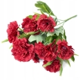Bukiet Czerwony Goździk 5 Gałązek Kompozycja Sztuczne Kwiaty