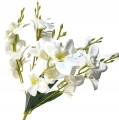 Sztuczny Bukiet Storczyków Białych 5 Gałązek Kwiatów Dekoracja Do Wazonu