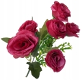 Sztuczny Bukiet Kwiatów Róż 6 Gałązek Różowych