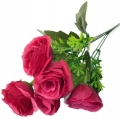 Sztuczny Bukiet Kwiatów Róż 6 Gałązek Różowych