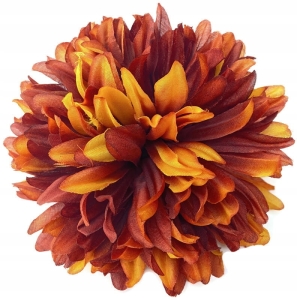 Chryzantema Główka Bordowa 7 Cali Kwiat Sztuczny Stroik