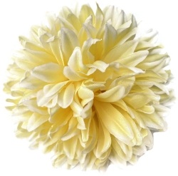 Chryzantema Główka Jasnożółta 7 Cali Kwiat Sztuczny Stroik