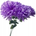Sztuczny Bukiet Chryzantemy 5 Główek Granatowych Premium Kwiat Sztuczny