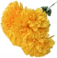Sztuczny Bukiet Chryzantemy 5 Główek Żółtych Premium Kwiat Sztuczny