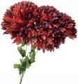 Sztuczny Bukiet Chryzantemy 5 Główek Czerwono Czarnych Premium Kwiat Sztuczny
