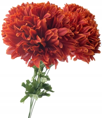 Sztuczny Bukiet Chryzantemy 5 Główek Czerwonych Premium Kwiat Sztuczny