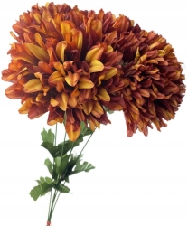 Sztuczny Bukiet Chryzantemy 5 Główek Bordowych Premium Kwiat Sztuczny