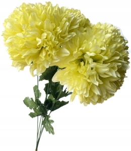 Sztuczny Bukiet Chryzantemy 5 Główek Zielonych Premium Kwiat Sztuczny