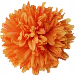 Chryzantema Główka 7 Cali Pomarańczowa Kwiat Sztuczny