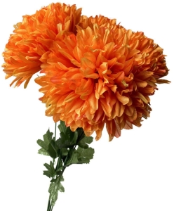 Sztuczny Bukiet Chryzantemy 5 Główek Pomarańczowych Premium Kwiat Sztuczny
