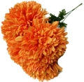 Sztuczny Bukiet Chryzantemy 5 Główek Pomarańczowych Premium Kwiat Sztuczny