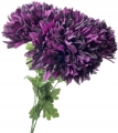 Sztuczny Bukiet Chryzantemy 5 Główek Fioletowych Premium Kwiat Sztuczny