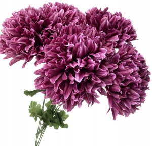 Sztuczny Bukiet Chryzantemy 5 Główek Różowych Premium Kwiat Sztuczny