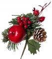 Bukiet Pik Świąteczny Jabłko Ozdoba Kwiat Sztuczny