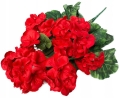 Sztuczny Bukiet Kwiatów Pelargonii Czerwonych Premium Kompozycja Parapet
