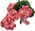 Sztuczny Bukiet Kwiatów Pelargonii Ciemnoróżowych Rabatowa Do Wystroju Wnętrz