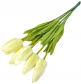 Sztuczny Bukiet Kwiatów Tulipan Jasny 6 Gałązek Do Kompozycji