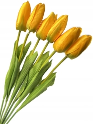 Sztuczny Bukiet Kwiatów Tulipan Pomarańczowych 6 Gałązek Do Kompozycji