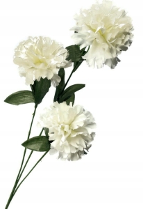 Sztuczny Kwiat Goździk Biały Gałązka Premium Do Wazonu