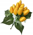 Sztuczny Bukiet Kwiatów Tulipan Żółty Wielkanoc Stroik Wazon