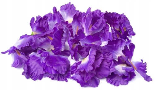Sztuczny Kwiat Główka Irysa Fioletowa 12 Sztuk Do Kompozycji Na Grób