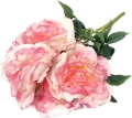 Sztuczny Bukiet Kwiatów Piwonii Różowych 5 Gałązek Kompozycja