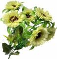 Zielony Sztuczny Bukiet Kwiatów Gerbery 6 Gałązek Premium Dekoracja