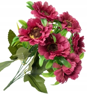 Różowy Sztuczny Bukiet Kwiatów Gerbery 6 Gałązek Premium Dekoracja